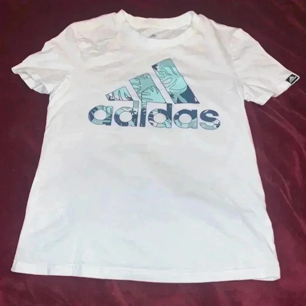 Adidas white youth T shirt size M